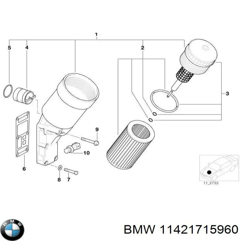 Tampa do filtro de óleo BMW 11421715960 preço, a partir de 34,20 USD
