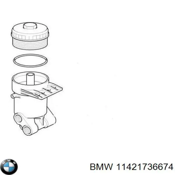 Tampa do filtro de óleo BMW 11421736674 preço, a partir de 16,62 USD