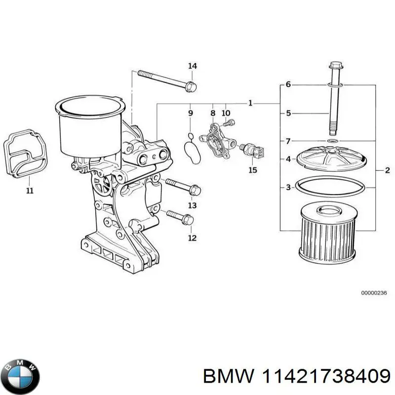 Vedante de adaptador do filtro de óleo BMW 11421738409 preço, a partir de 15,13 USD