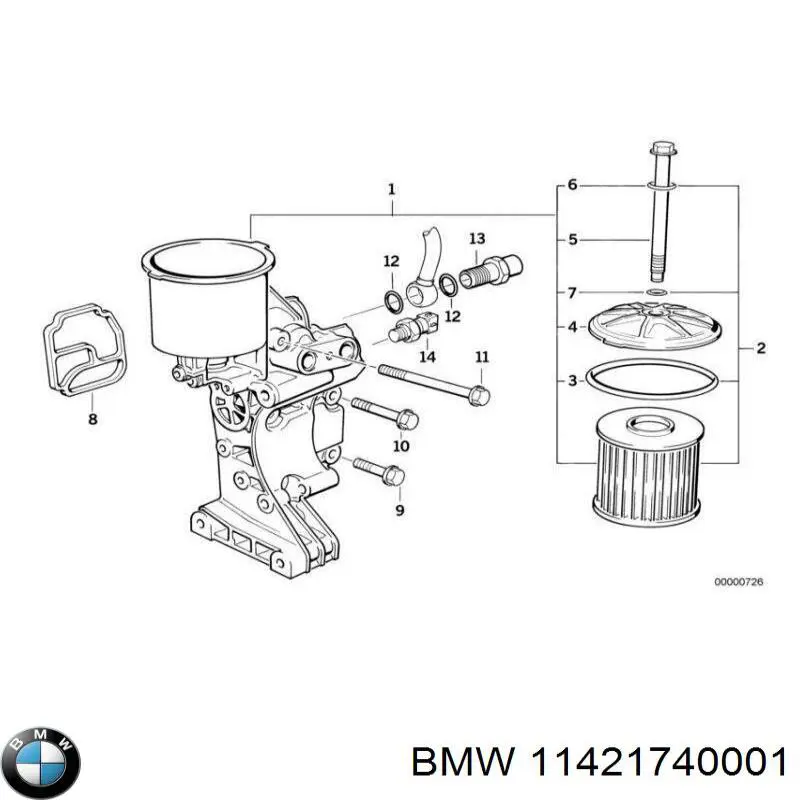 Compre 11421740001 BMW Caixa do filtro de óleo