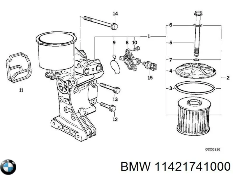 Compre 11421741000 BMW Vedante de adaptador do filtro de óleo
