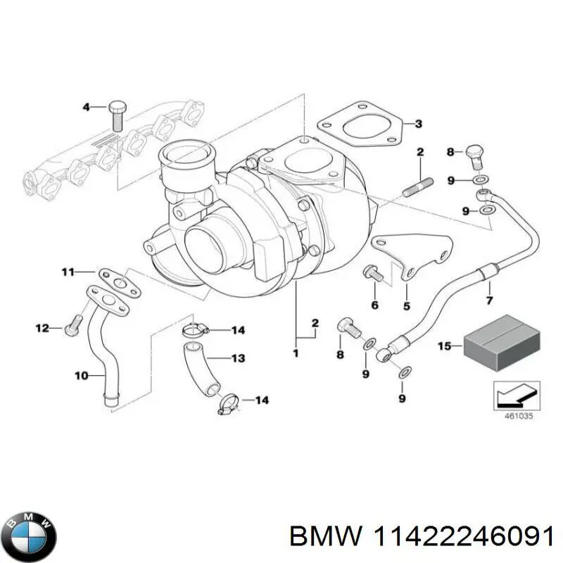 Compre 11422246091 BMW Vedante de mangueira de derivação de óleo de turbina