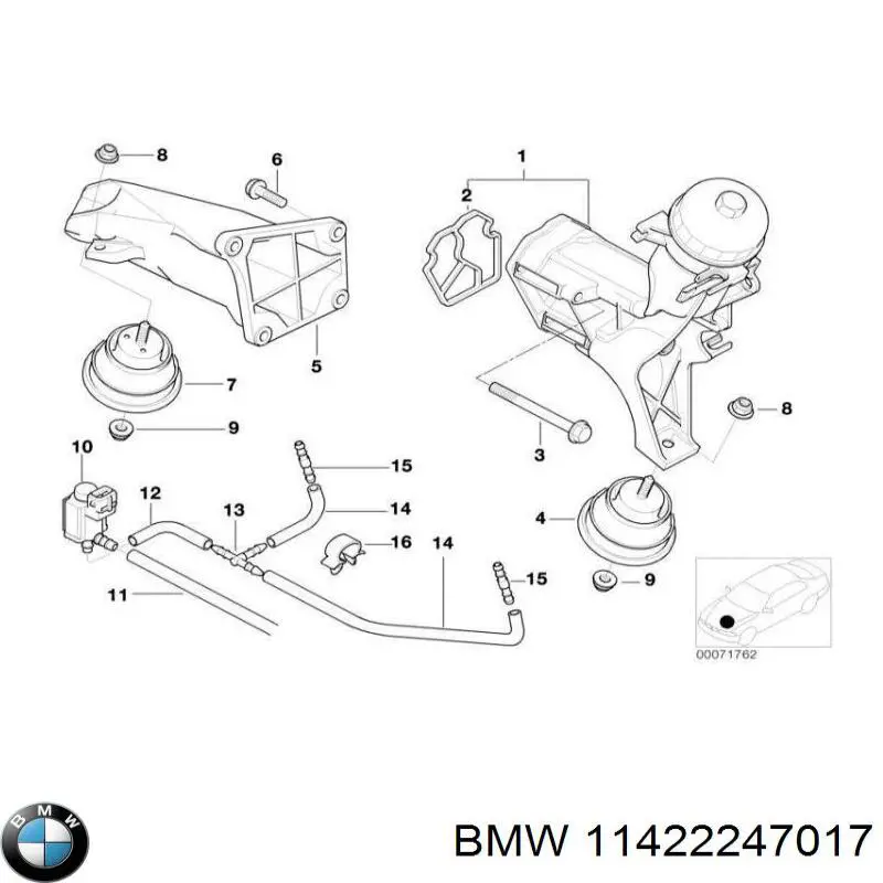 Compre 11422247017 BMW Vedante de adaptador de refrigerador de óleo