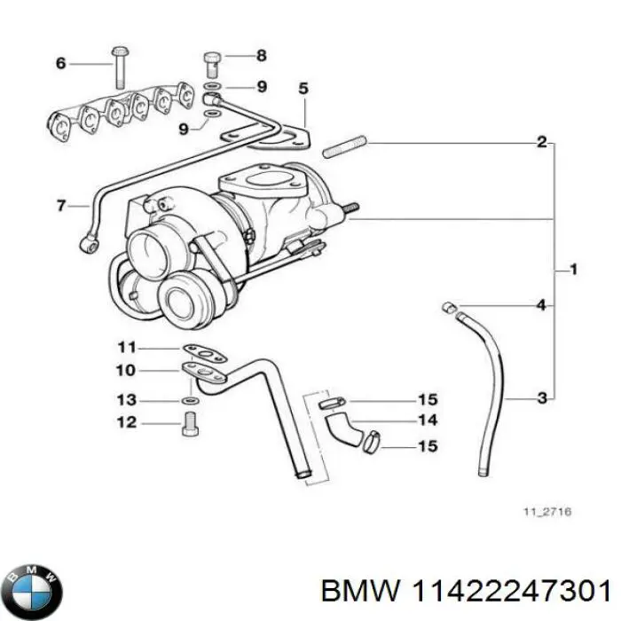 Cano derivado de ventilação de cárter (de separador de óleo) BMW 11422247301 preço, a partir de 47,13 USD