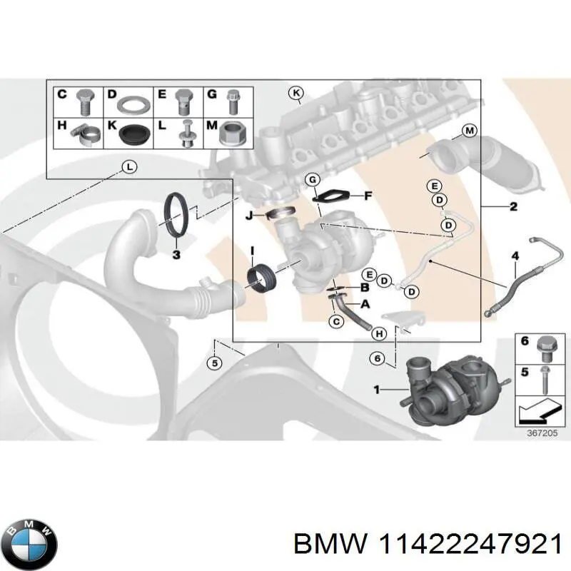 Tubo (mangueira) de derivação de óleo de turbina BMW 11422247921 preço, a partir de 8,21 USD