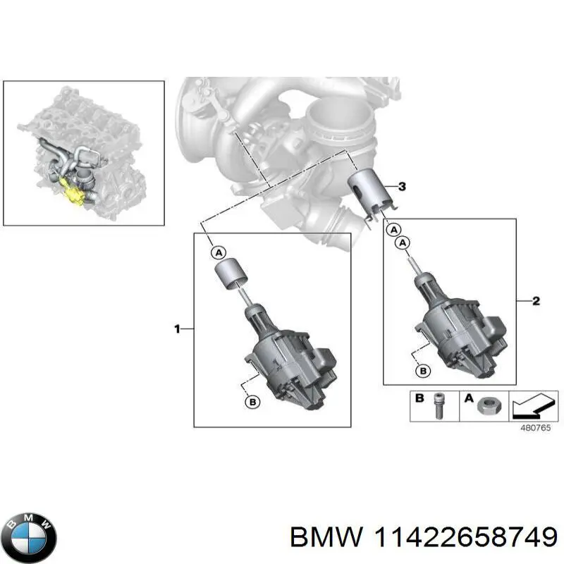 11422658749 BMW Tubo (mangueira) de fornecimento de óleo de turbina
