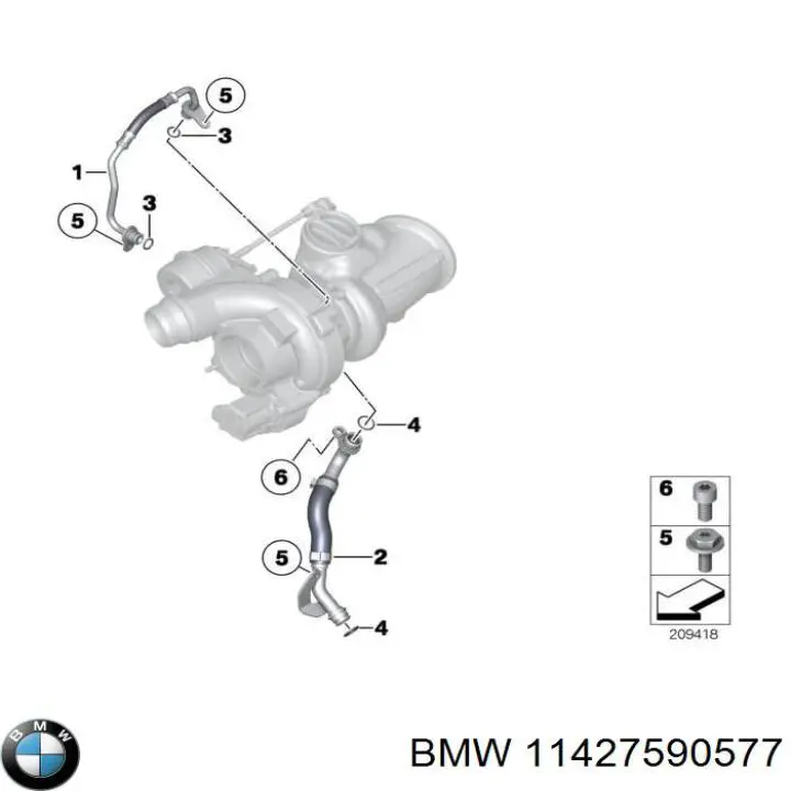 Vedante de mangueira de derivação de óleo de turbina BMW 11427590577 preço, a partir de 3,90 USD