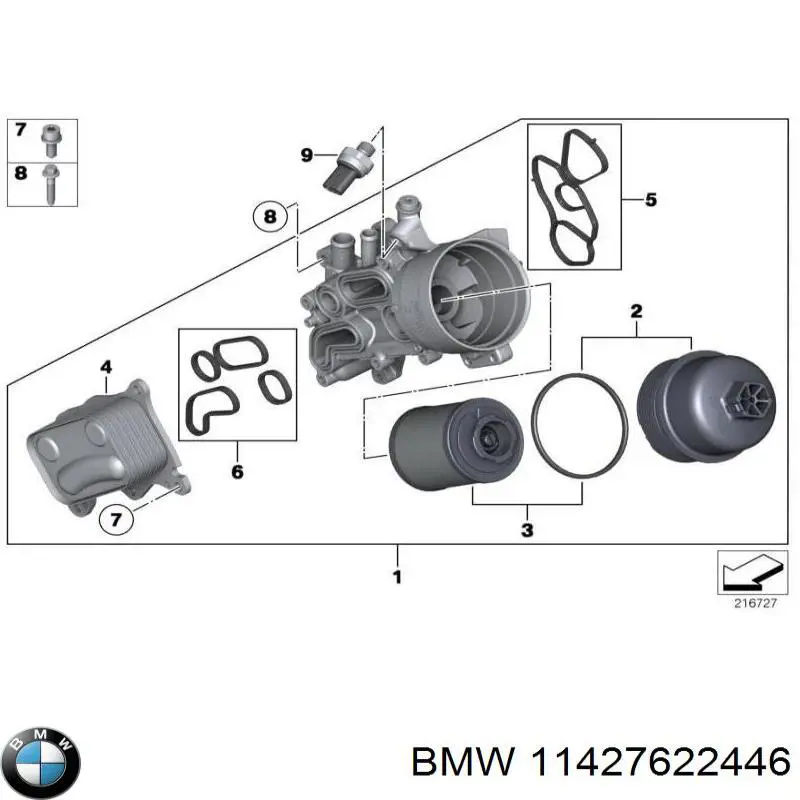 Compre 11427622446 BMW Filtro de óleo