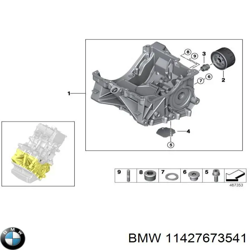 11427673541 BMW Filtro de óleo
