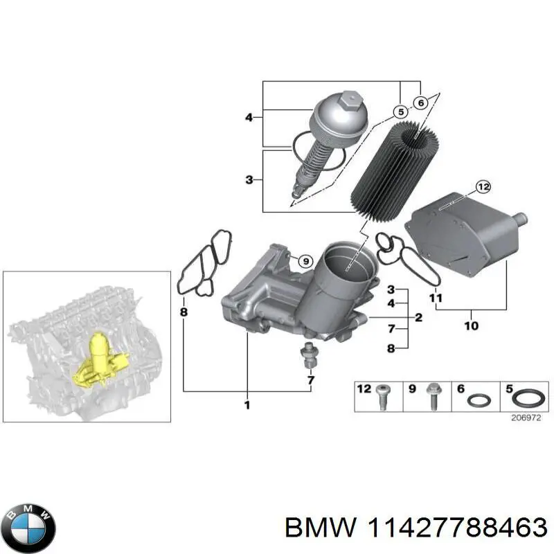 11427788463 BMW Vedante do radiador de óleo