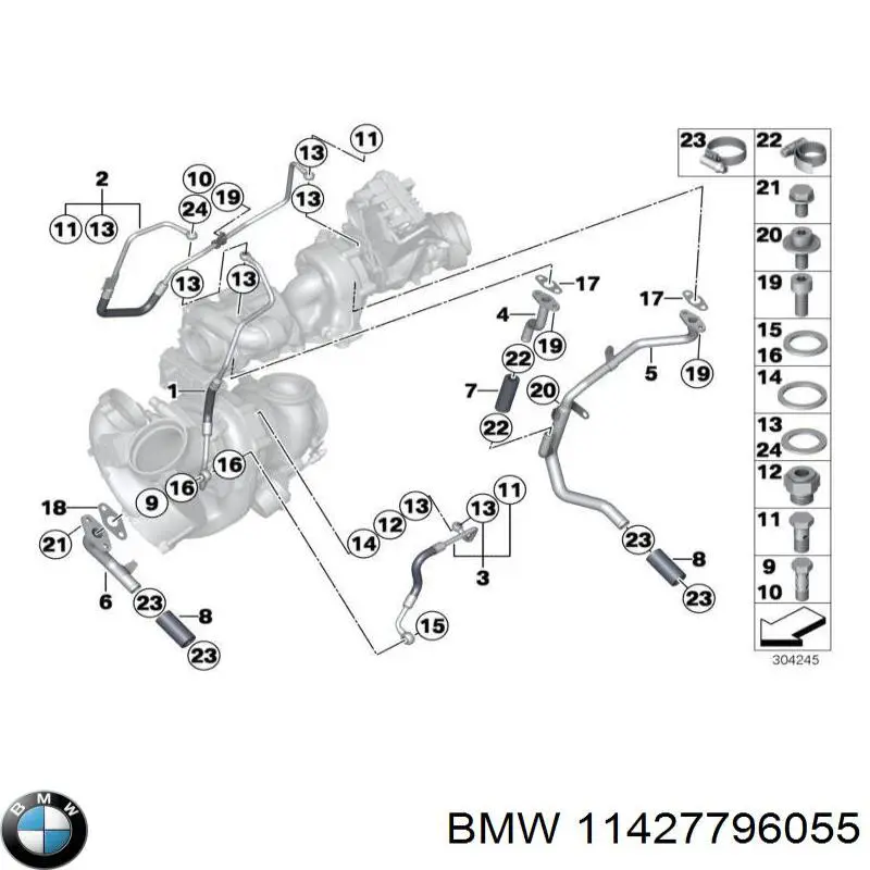 Mangueira (cano derivado) de esfriamento por líquido de turbina, linha de combustível de retorno BMW 11427796055 preço, a partir de 6,48 USD