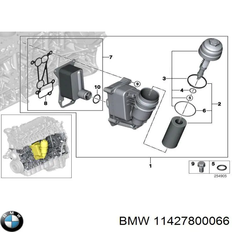 Caixa do filtro de óleo BMW 11427800066 preço, a partir de 120,88 USD