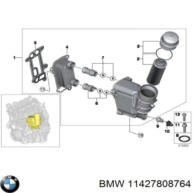Tampa do filtro de óleo BMW 11427808764 preço, a partir de 22,22 USD