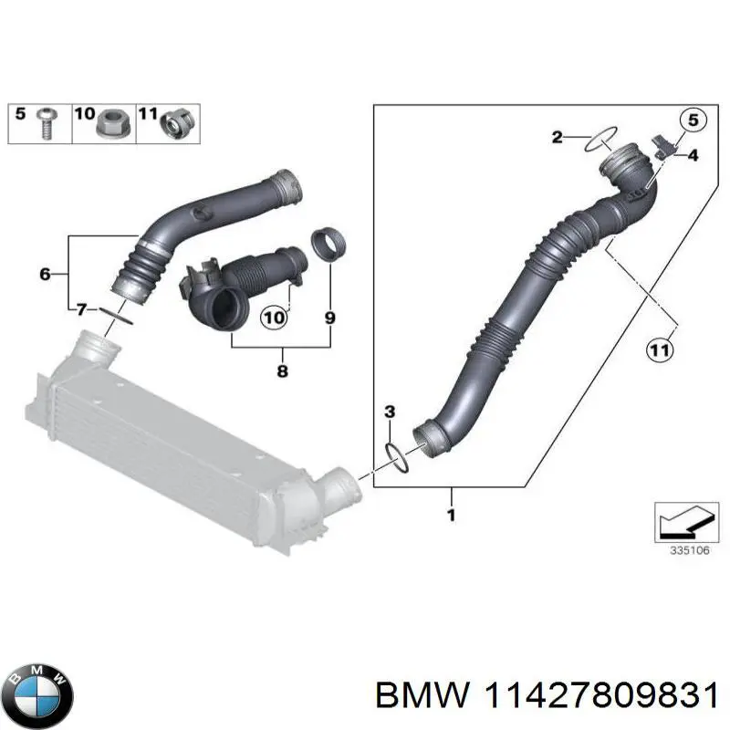 11427809831 BMW Vedante de adaptador do filtro de óleo