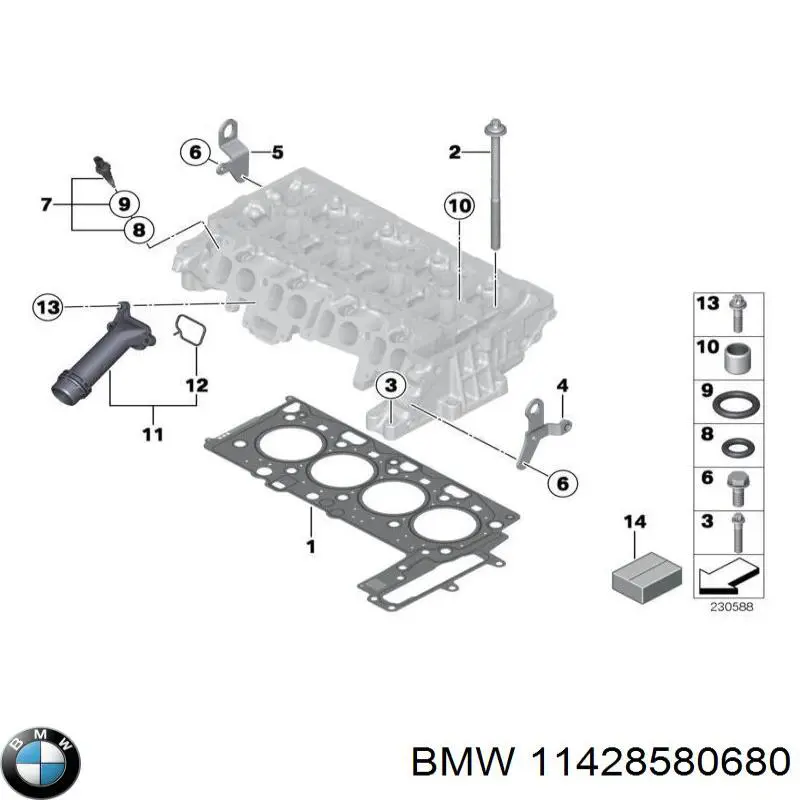 Compre 11428580680 BMW Vedante de adaptador do filtro de óleo