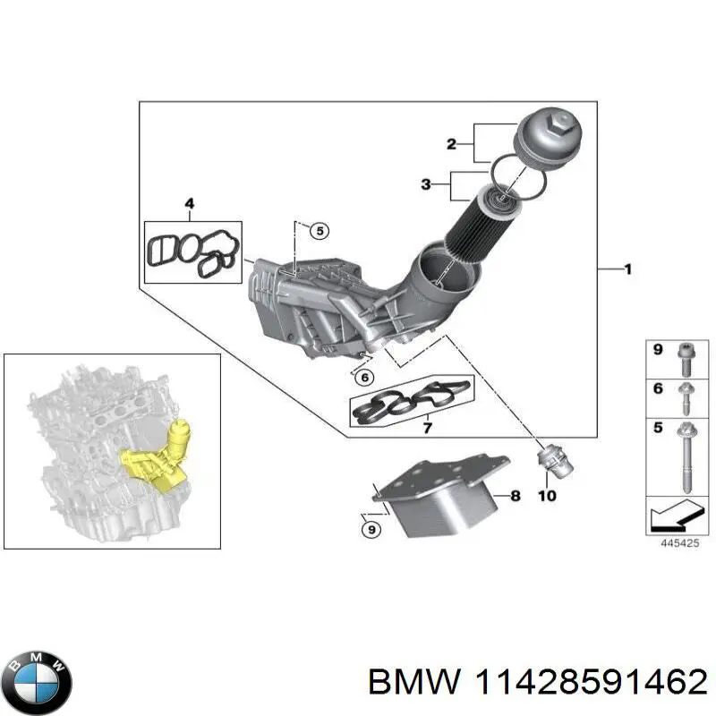11428591462 BMW Vedante do radiador de óleo