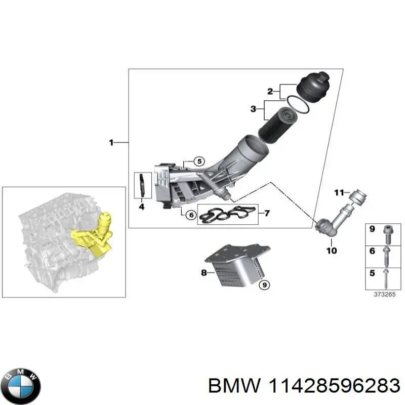 Caixa do filtro de óleo BMW 11428596283 preço, a partir de 183,88 USD