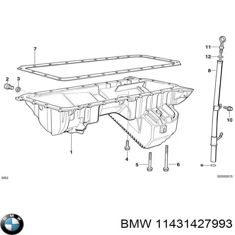11431427993 BMW Sonda (indicador) do nível de óleo no motor