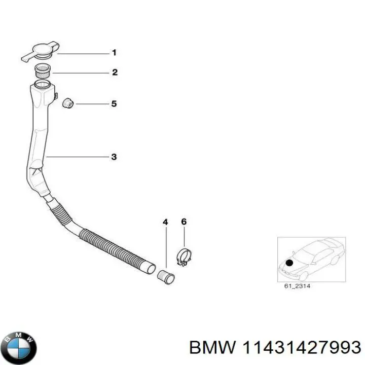 Compre 11431427993 BMW Sonda (indicador) do nível de óleo no motor