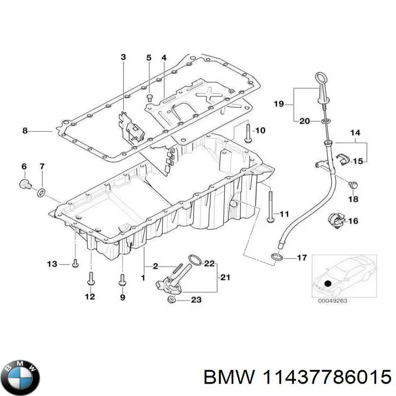 11437786015 BMW Sonda (indicador) do nível de óleo no motor