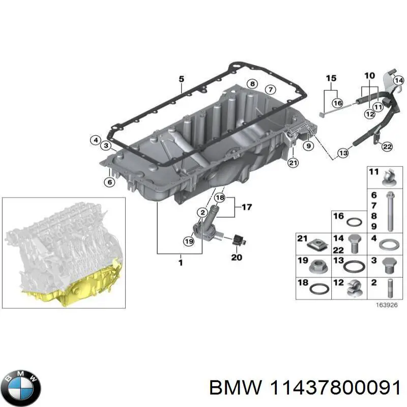 Sonda (indicador) do nível de óleo no motor para BMW X5  E70