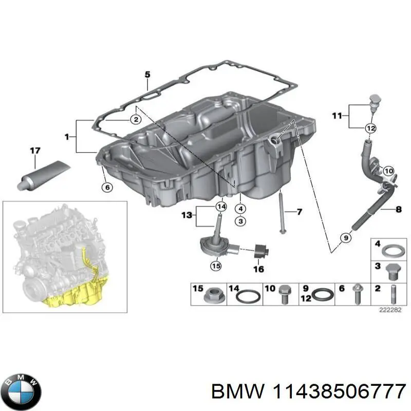 11438506777 BMW Sonda (indicador) do nível de óleo no motor