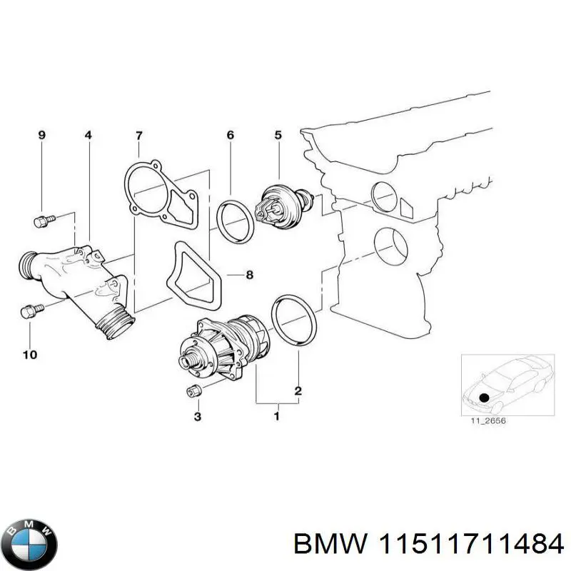 Vedante de bomba de água BMW 11511711484 preço, a partir de 6,02 USD