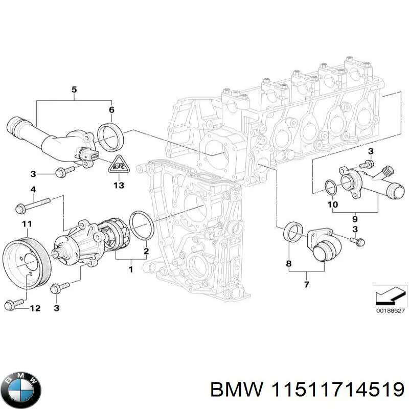 Compre 11511714519 BMW Vedante de bomba de água