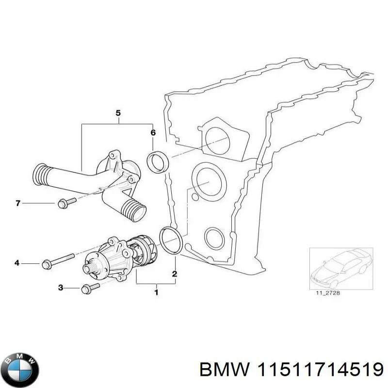 Vedante de bomba de água BMW 11511714519 preço, a partir de 13,13 USD