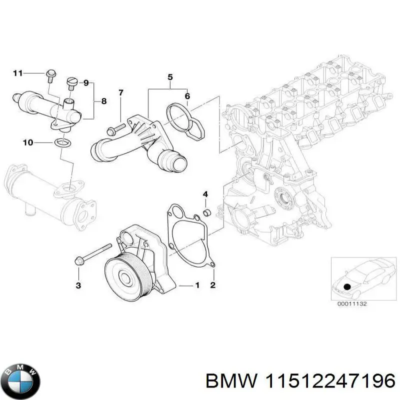 Vedante de adaptador do filtro de óleo BMW 11512247196 preço, a partir de 12,70 USD
