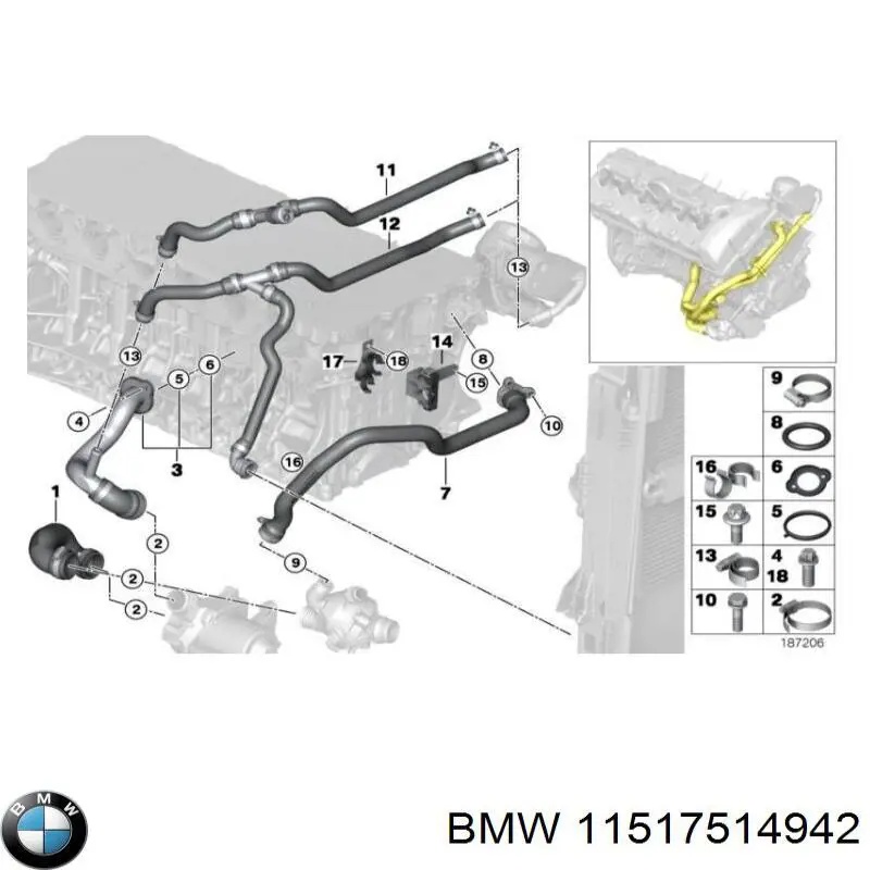 Vedante de rolha de panela de motor BMW 11517514942 preço, a partir de 1,56 USD