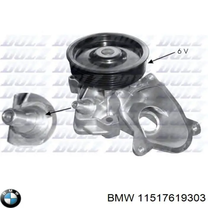 Bomba de água (bomba) de esfriamento BMW 11517619303 preço, a partir de 279,34 USD