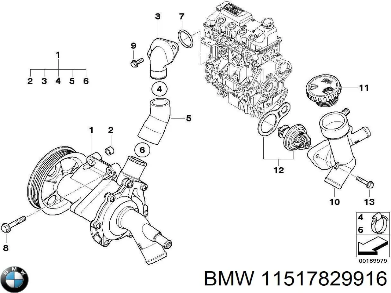 Compre 11517829916 BMW Flange do sistema de esfriamento (união em T)