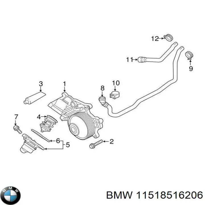 Caixa do termostato BMW 11518516206 preço, a partir de 57,00 USD