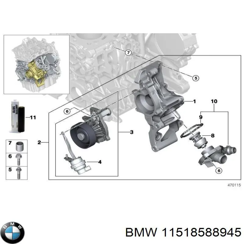 Termostato BMW 11518588945 preço, a partir de 37,58 USD