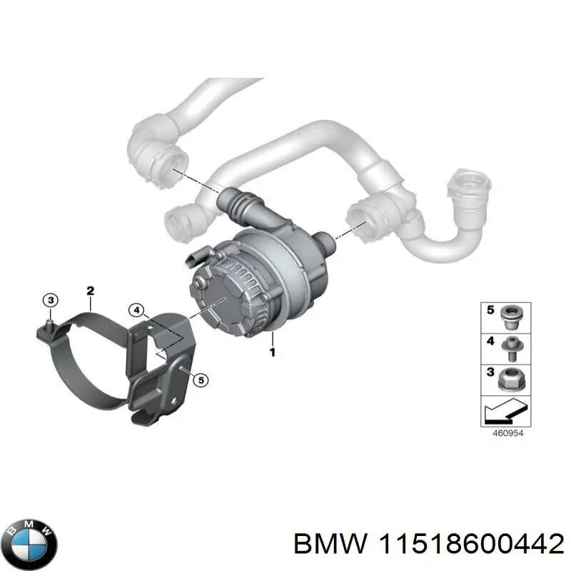 11518600442 BMW Bomba de água (bomba) de esfriamento, adicional elétrica