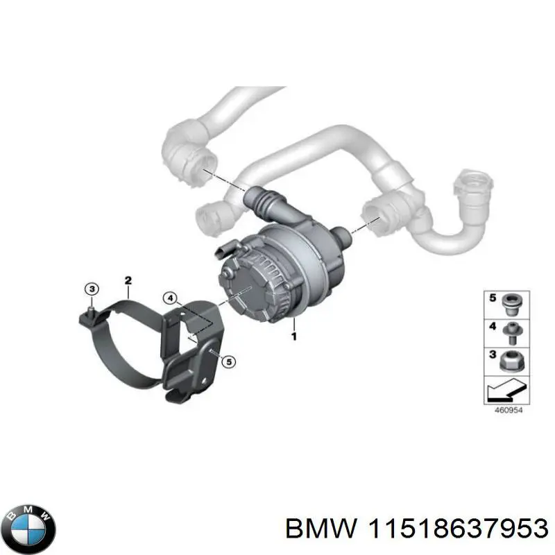 Bomba de água (bomba) de esfriamento, adicional elétrica BMW 11518637953 preço, a partir de 172,33 USD