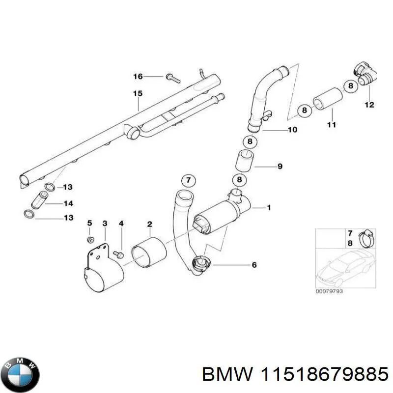 Compre 11518679885 BMW Bomba de água (bomba) de esfriamento, adicional elétrica