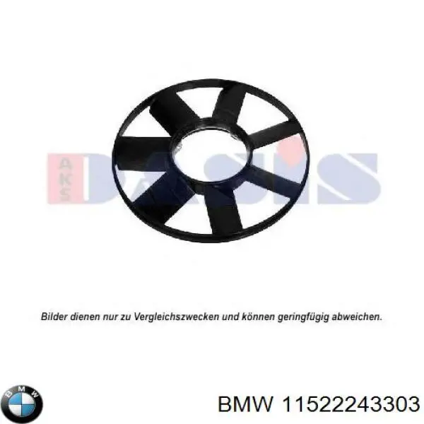 11522243303 BMW Ventilador (roda de aletas) do radiador de esfriamento