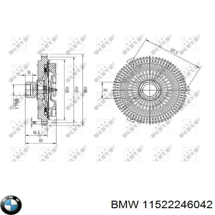 Acoplamento viscoso de ventilador de esfriamento BMW 11522246042 preço, a partir de 91,94 USD