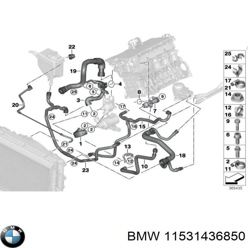 Compre 11531436850 BMW Tampão do sistema de esfriamento