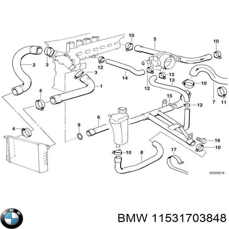 11531703848 BMW Vedante de bomba de água