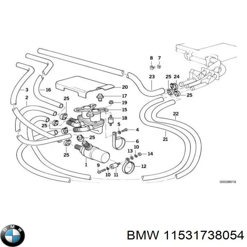 Mangueira (cano derivado) inferior do radiador de esfriamento BMW 11531738054 preço, a partir de 27,54 USD