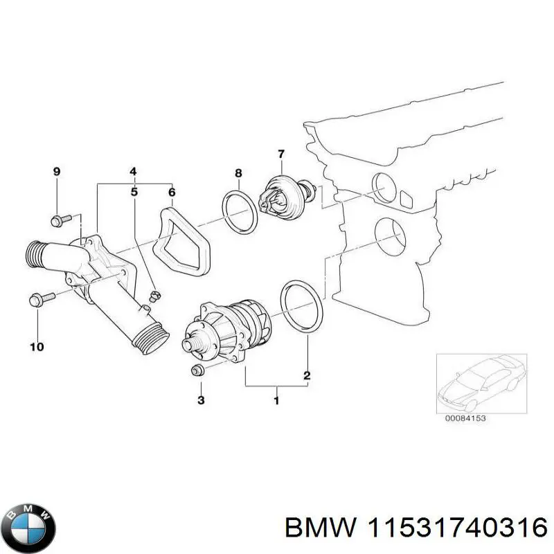 BMW 11531740316 preço, a partir de  