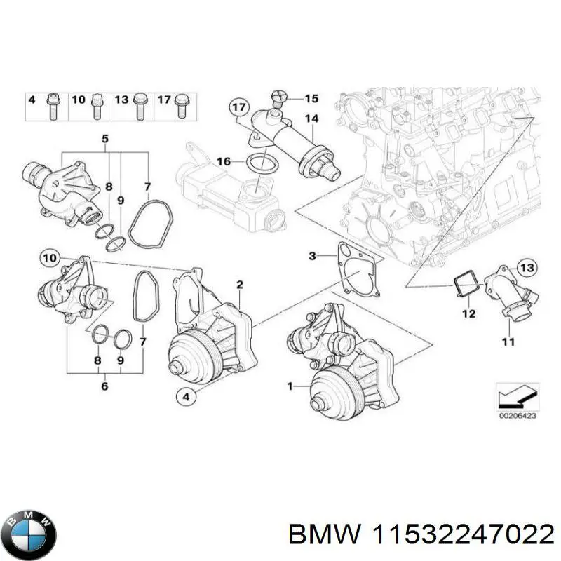 Compre 11532247022 BMW Vedante de bomba de água