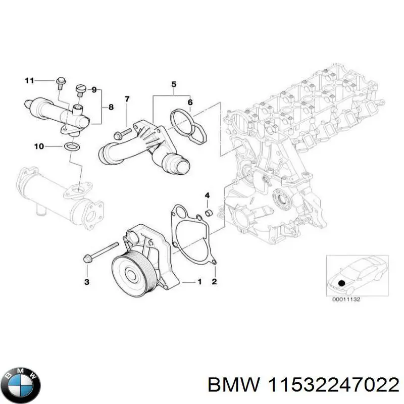 Vedante de bomba de água BMW 11532247022 preço, a partir de 9,13 USD