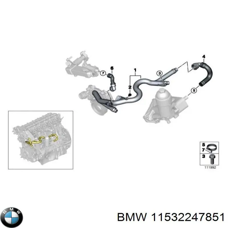 Mangueira (cano derivado) do radiador de esfriamento superior BMW 11532247851 preço, a partir de 47,26 USD