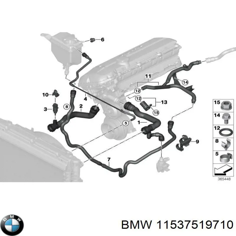 Mangueira (cano derivado) do sistema de esfriamento BMW 11537519710 preço, a partir de 53,86 USD