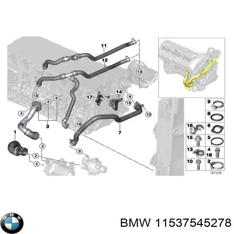 Vedante de bomba de água BMW 11537545278 preço, a partir de 7,34 USD