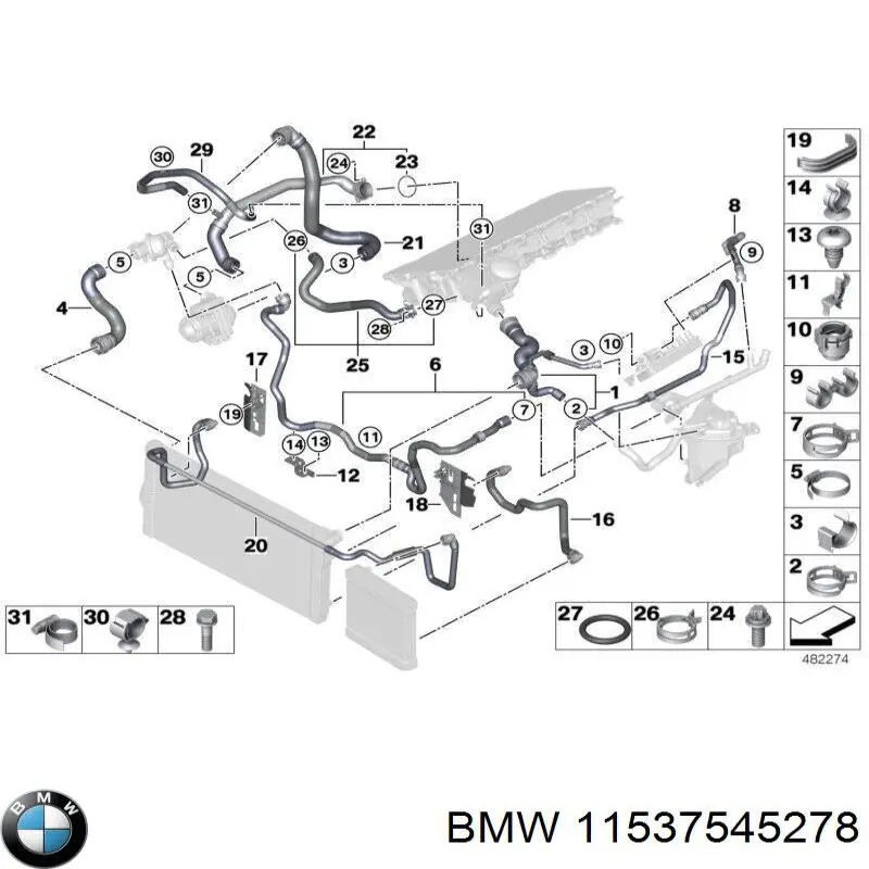 Compre 11537545278 BMW Vedante de bomba de água
